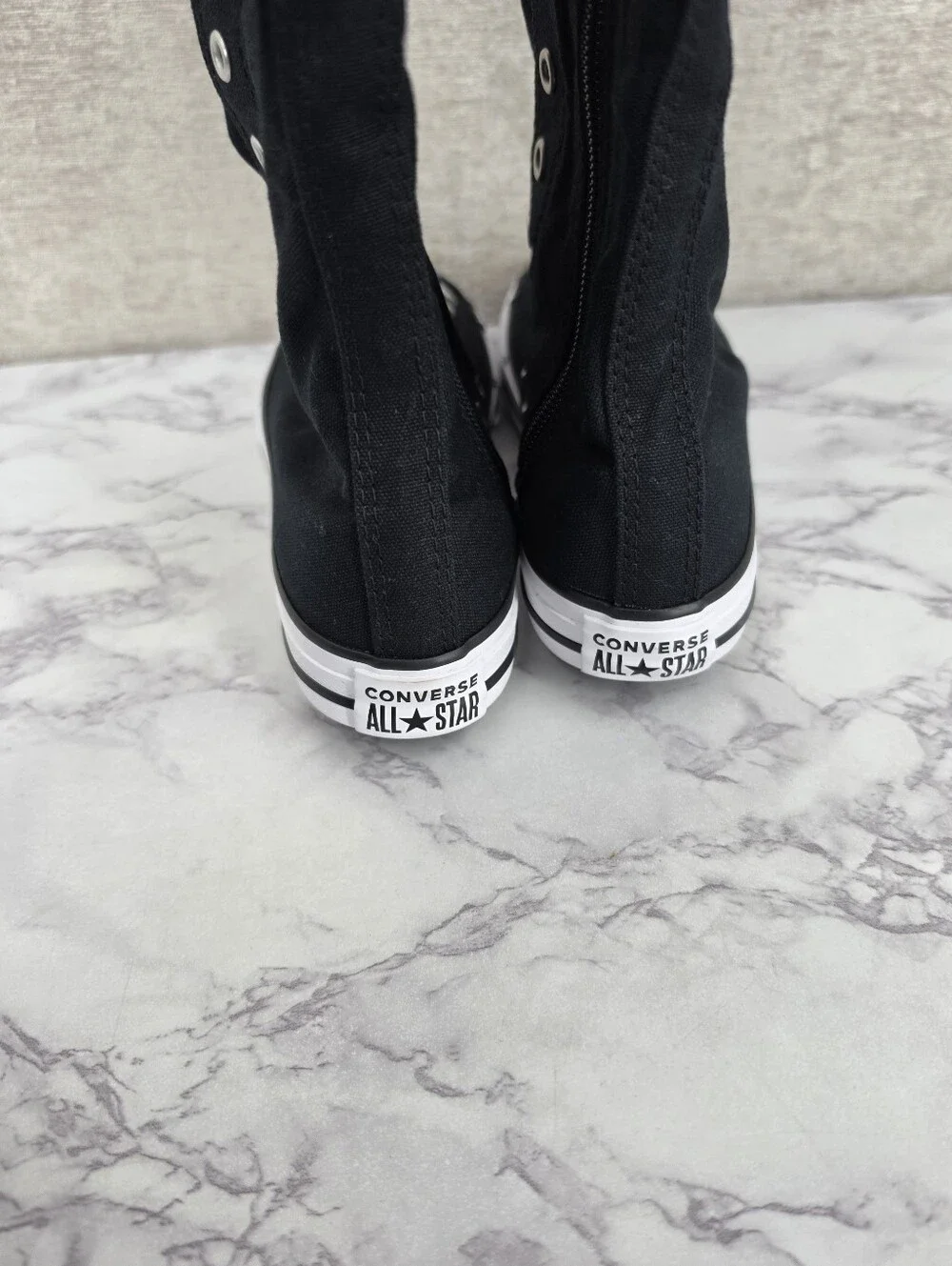 Converse XX HI Knee High Black Sneakers Boots Tennis Shoes Youth 3Y NO LACES